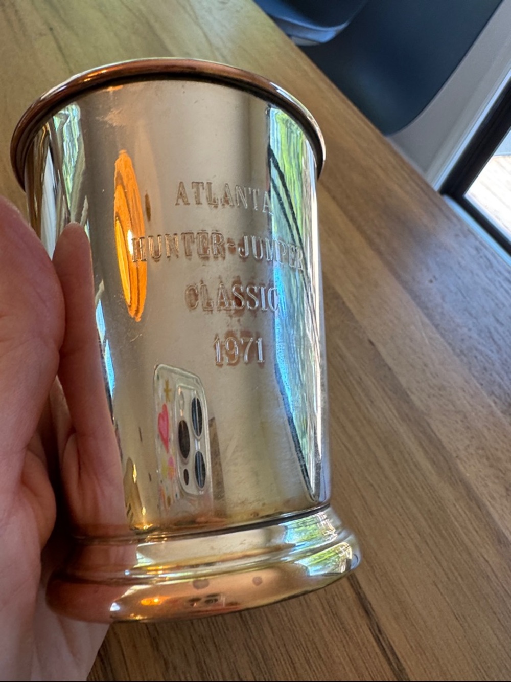 Vintage Mint Julep Cups Set 8 Atlanta Hunter Jumper Classic Sheridan Silverplate - Picture 12 of 17